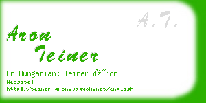 aron teiner business card